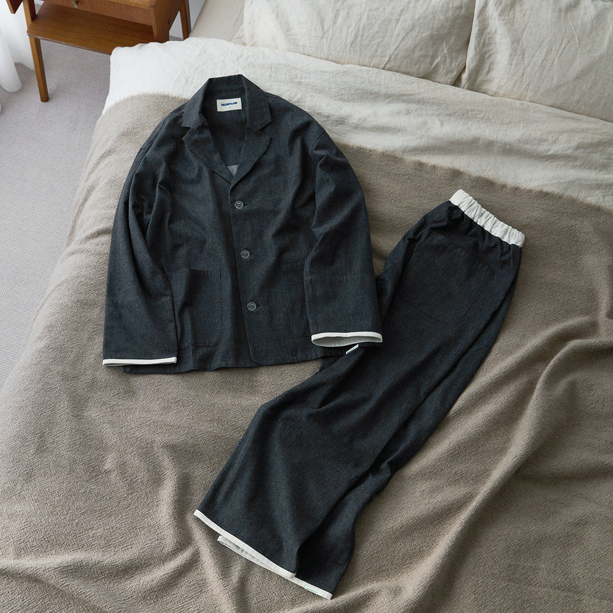 【限定カラー #ブラック】 KUROSHIRO×NOWHAW "day" pajama #kuroshiro