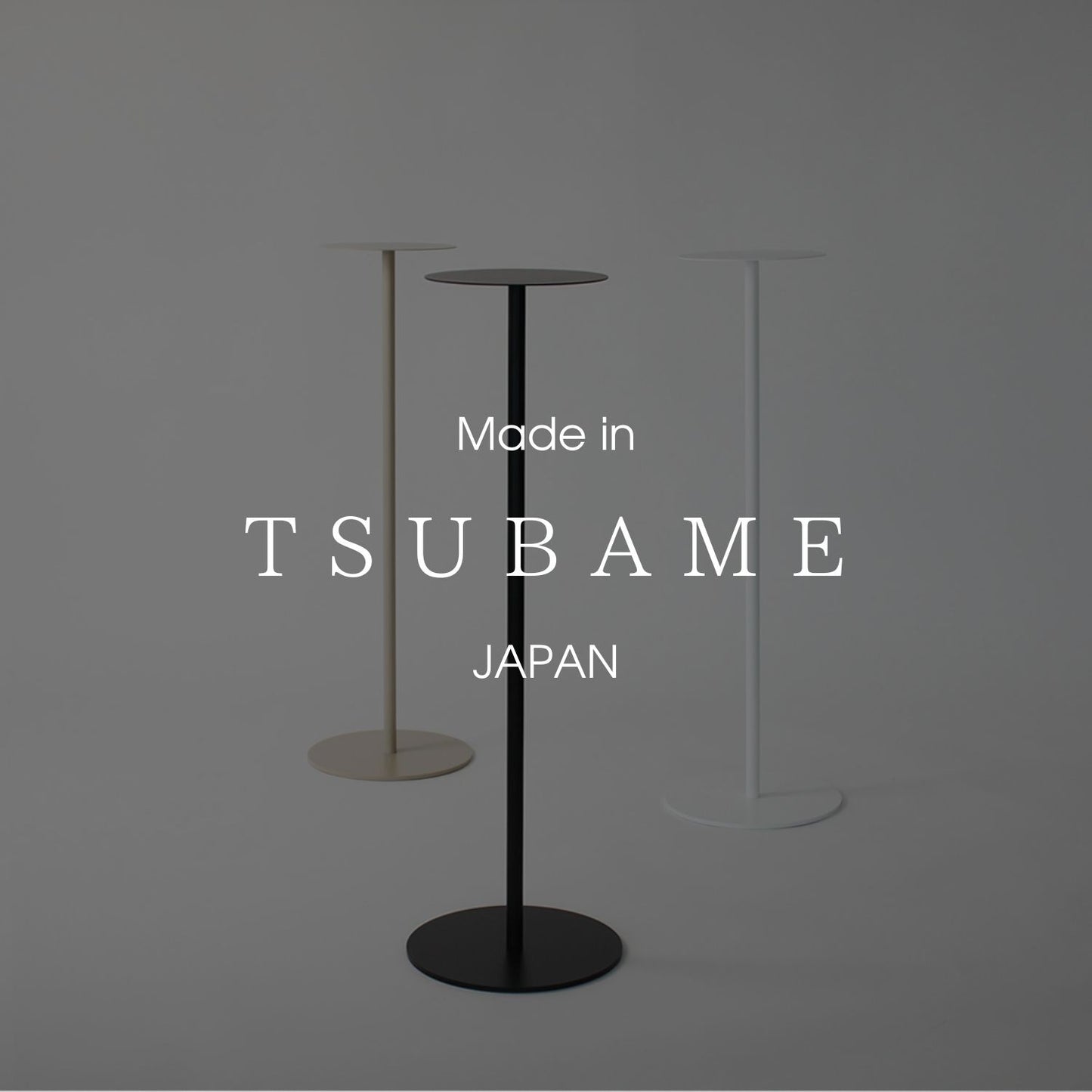 【KUROSHIRO】SLIM TABLE（CIRCLE/BLACK・WHITE・BEIGE）
